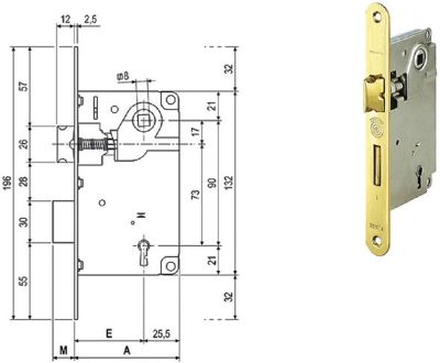 SERRATURE AGB CENTRO PATENT FRONTALE 22 ART.1001 AGB