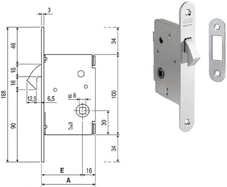 KIT SCIVOLA AGB WC PER SCORREVOLI ART.3934