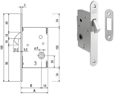 KIT SCIVOLA AGB WC PER SCORREVOLI ART.3934 AGB