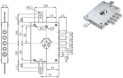 SERRATURE DIERRE NE42D - NE42S DIERRE