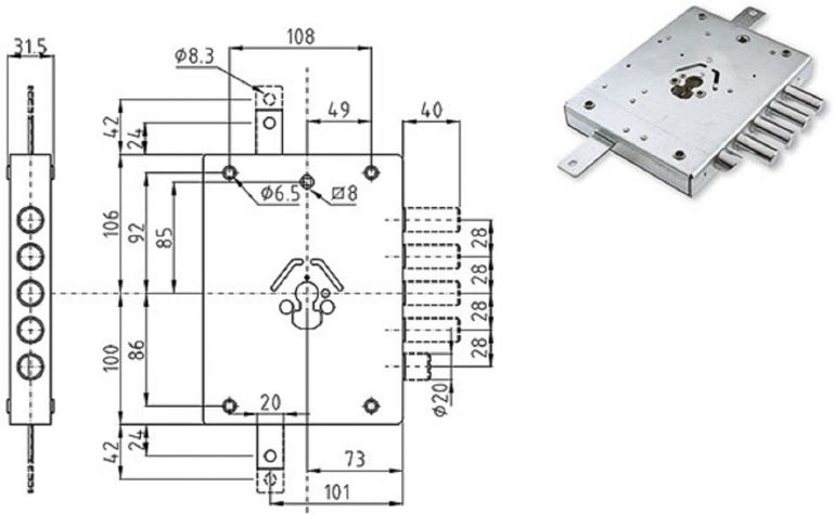 SERRATURE DIERRE NE427D - NE427S